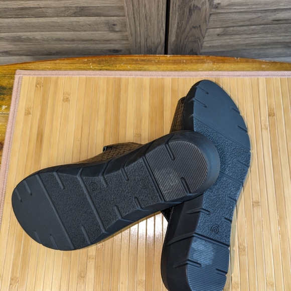 Women's Black Size 41/9.5 Wolky  Cyprus Mini Croco Printed Leather Slide Sandal - Picture 12 of 16